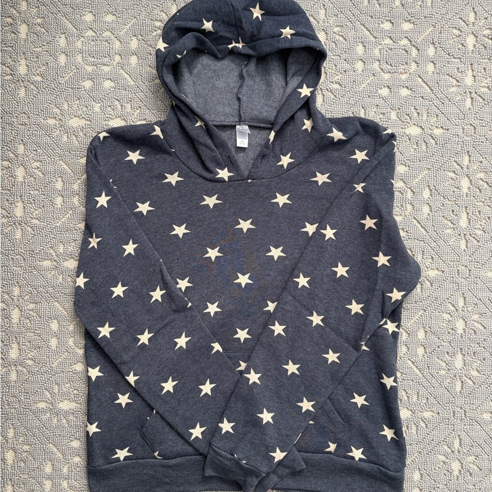 Women Alternative Apparel Earth Star Pattern Gray Hoodie - size XL